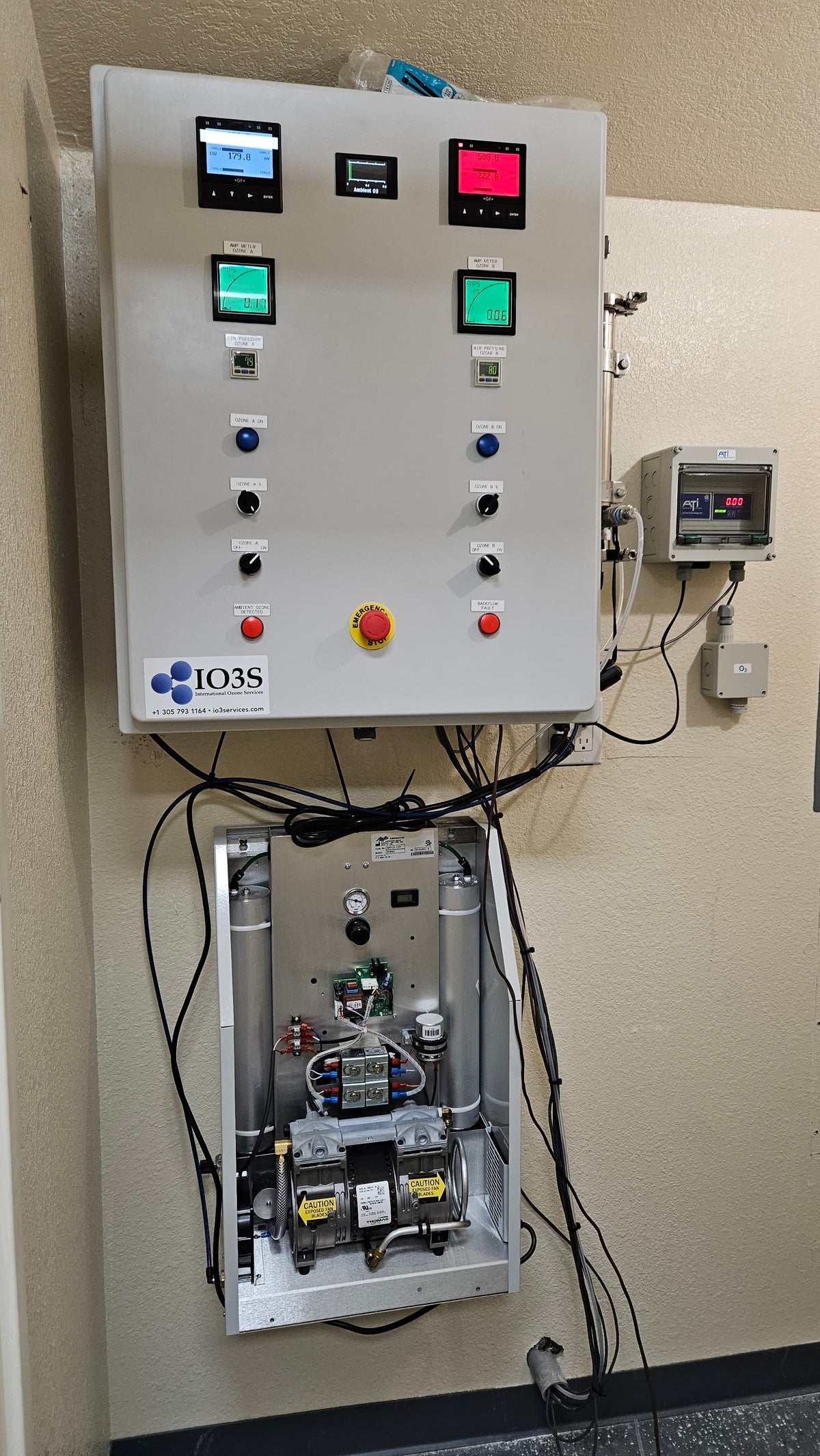 Cabinet O2 Sensor Dual 7gph Cabinet with O2 Concentrator ATI Ambient Sensor ...